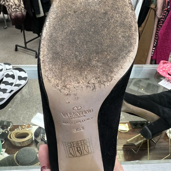 Valentino Garavani black knee high suede boots. - Picture 7 of 8